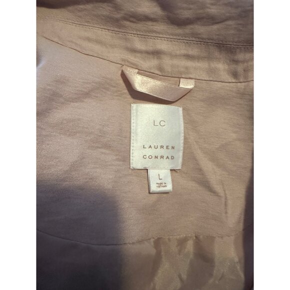 LC Lauren Conrad pink open front jacket size L - Picture 3 of 7